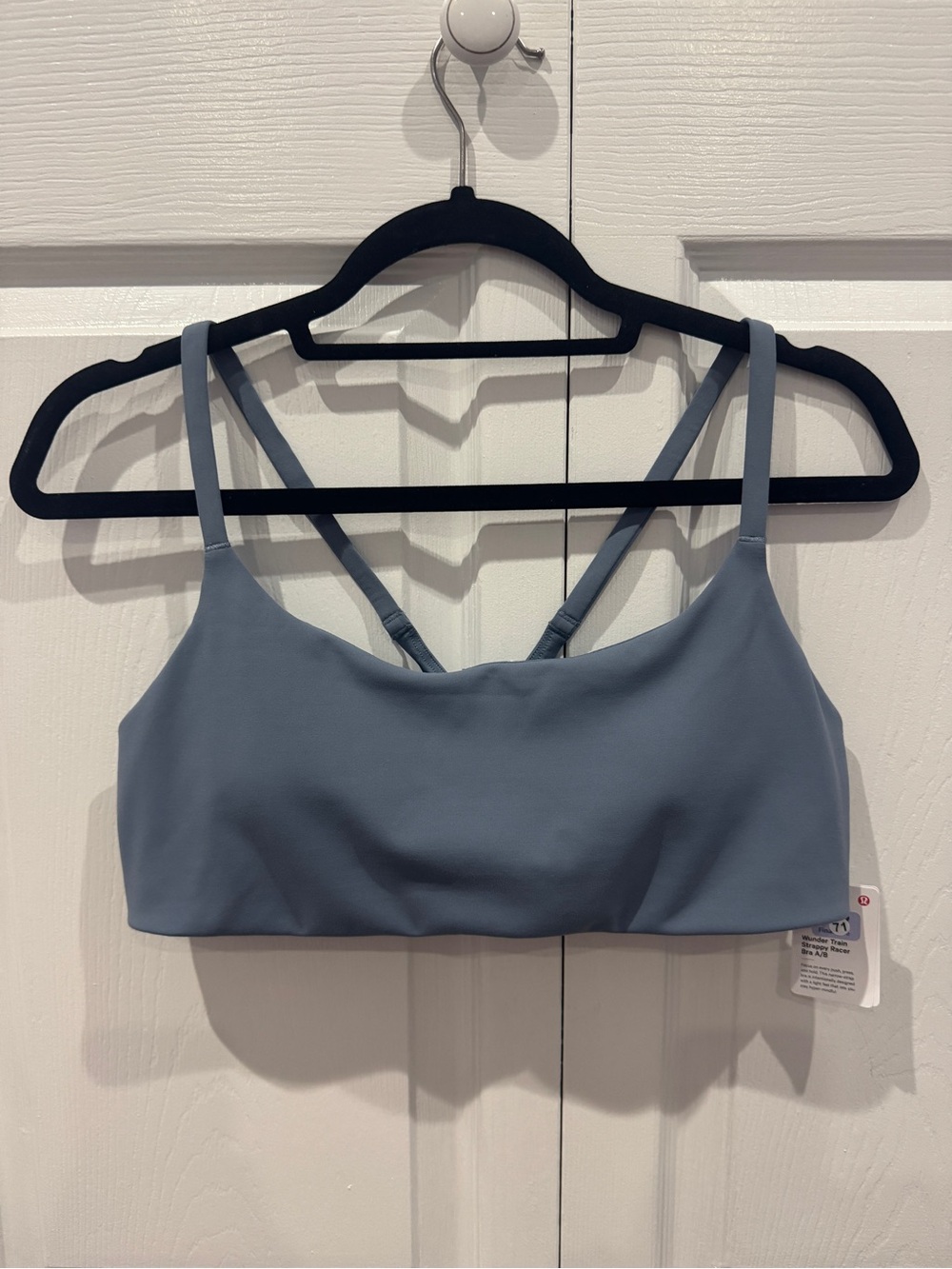Lululemon Wunder Train Strappy Racer Bra A/B | Size 12 | Steel Blue | NWT